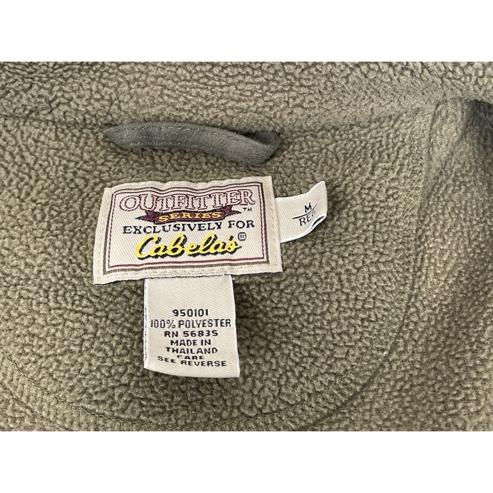 Cabelas Outfitter Series Fleece‎ Full Zip Sleeveless Vest Mens Size M Hunting - Picture 4 of 4
